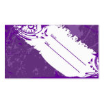 purple grunge appointment card business card