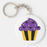 Purple Halloween Bats Cupcake Keychains