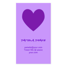 Purple Heart Profile Card Business Card