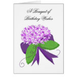 Purple Hydrangea Birthday Wishes Greeting Cards