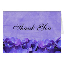 Purple Hydrangea Thank You Note Card