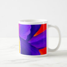 Purple Iris Flower Painting Art - Multi Coffee Mug