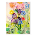 'Purple Iris' Postcard