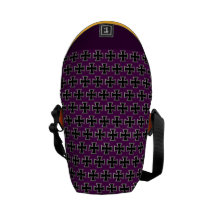 Purple Iron Cross Messenger Bags