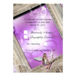Purple ivory fairy tale wedding invite