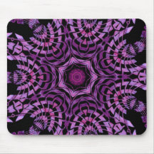 Purple Kaliedscope Abstract Mouse Pads