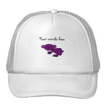 Purple koala trucker hat