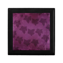Purple Leaf Pattern Jewelry Boxes