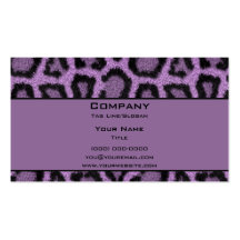 Purple Leopard Business Card Templates