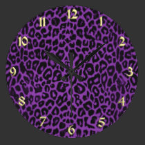 Purple Leopard Collection Clock wall clocks