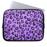 Purple Leopard Print Pattern. Laptop Sleeves