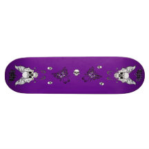 purple, life death skateboard