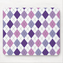 Purple, Lilac, and Pink Argyle Preppy Mousepad mousepads