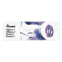 Purple Lips - Skinny Business Card Templates