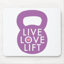 Purple "Live Love Lift" Mousepads