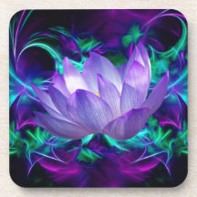 Purple lotus flower and its meaning coasters