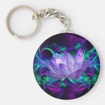 Purple lotus flower and its meaning keychain