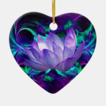 Purple lotus flower and its meaning christmas ornament