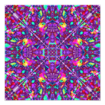 Purple Mandala Hippie Pattern Photo Art