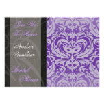 Purple Mask Halloween Bridal Shower Invitation