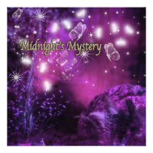 Purple Moonlight Prom Invitations