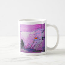 purple moonlight snow coffee mugs
