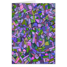Purple Mosaic Abstract Card