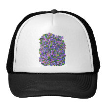 Purple Mosaic Abstract Mesh Hat