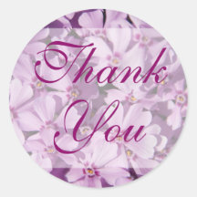Purple Moss Phlox • Thank You Sticker