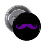 Purple Moustache Button
