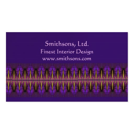 Purple Nouveau Border Standard Business Card