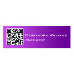 Purple Ombre QR CODE Mini Business Cards