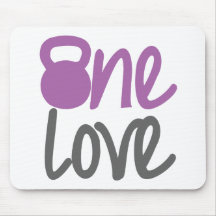Purple "One Love" Mousepad