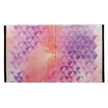 Purple & Orange Geometric iPad Folio Cases