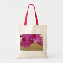Purple Orchid Design Tote Bag