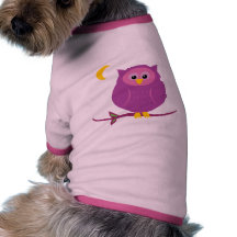 Purple Owl Doggie Tee