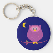 Purple Owl Key Chain