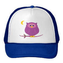 Purple Owl Mesh Hats