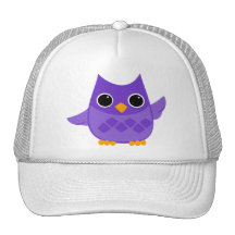 Purple Owl Trucker Hats