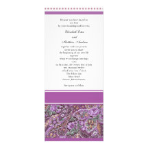 Purple Paisley Wedding Invitation