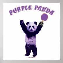 Purple Panda Ping Pong Print
