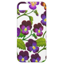 Purple Pansy Garden Flowers iPhone 5 Case