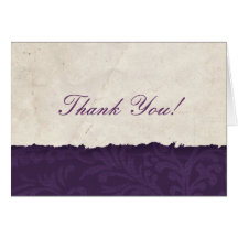 Purple Parchmentl Thank You Cards