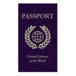 purple passport business card templates