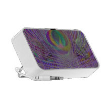 Purple Peacock Feathers Doodle Speaker