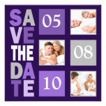 Purple Photo Save The Date Invitations
