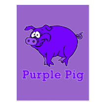 Purple Pig on Apparel, Mugs, Baby Shirts Postcards
