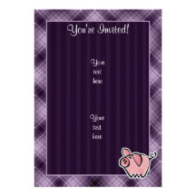 Purple Pig Personalized Announcement