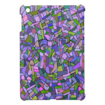 Purple Pink Abstract Mosaic Pattern iPad Mini Case