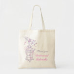 Purple pink bird wedding attendant bridesmaid bag